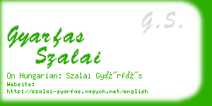 gyarfas szalai business card